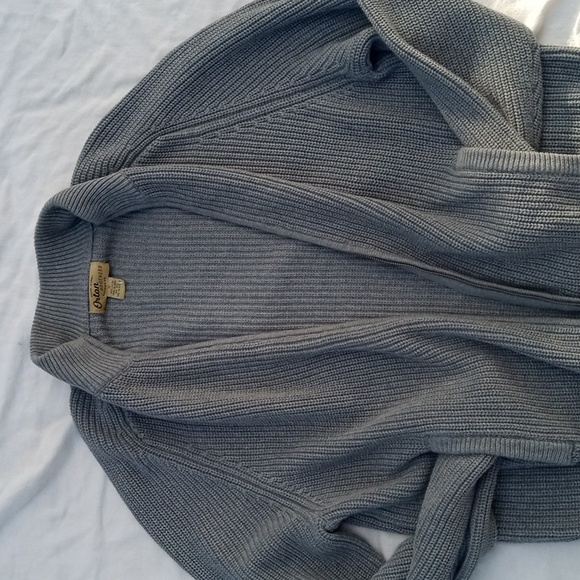 Orton Brothers extra large zip up gray knit sweater - Picture 5 of 6